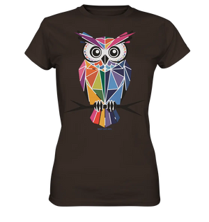 Geometrische Eule im Dreiecksstil - Ladies Premium Shirt Bright Lights Arts