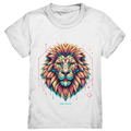 Geometrischer Löwenkopf in lebendigen Farben - Kids Premium Shirt Bright Lights Arts