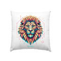 Geometrischer Löwenkopf in lebendigen Farben - Kissen 40x40cm Bright Lights Arts