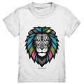 Geometrischer Löwenkopf in lebendigen Farben Kunstvolles Design - Kids Premium Shirt Bright Lights Arts