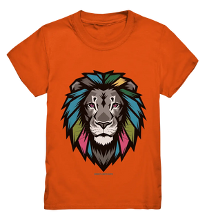 Geometrischer Löwenkopf in lebendigen Farben Kunstvolles Design - Kids Premium Shirt Bright Lights Arts