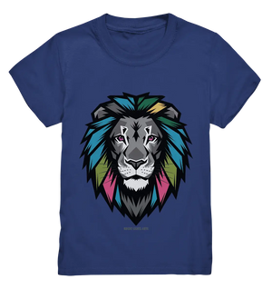 Geometrischer Löwenkopf in lebendigen Farben Kunstvolles Design - Kids Premium Shirt Bright Lights Arts