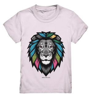 Geometrischer Löwenkopf in lebendigen Farben Kunstvolles Design - Kids Premium Shirt Bright Lights Arts