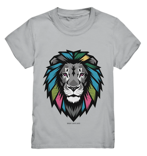 Geometrischer Löwenkopf in lebendigen Farben Kunstvolles Design - Kids Premium Shirt Bright Lights Arts