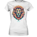 Geometrischer Löwenkopf in lebendigen Farben - Ladies Premium Shirt Bright Lights Arts