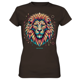 Geometrischer Löwenkopf in lebendigen Farben - Ladies Premium Shirt Bright Lights Arts