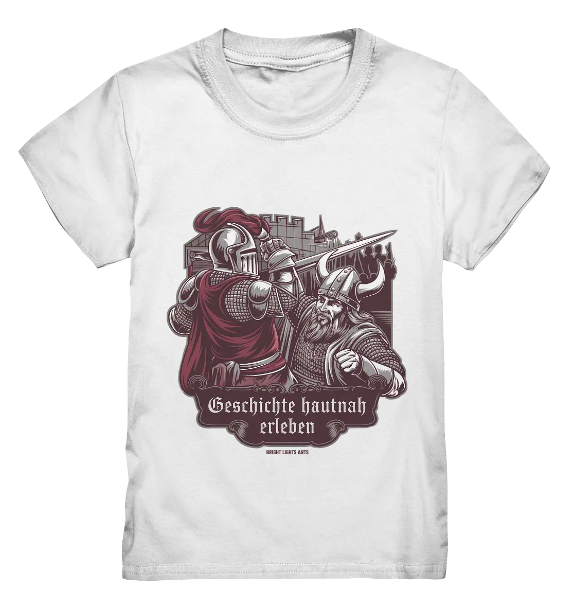 Geschichte hautnah erleben – Ritter gegen Wikinger - Kids Premium Shirt Bright Lights Arts