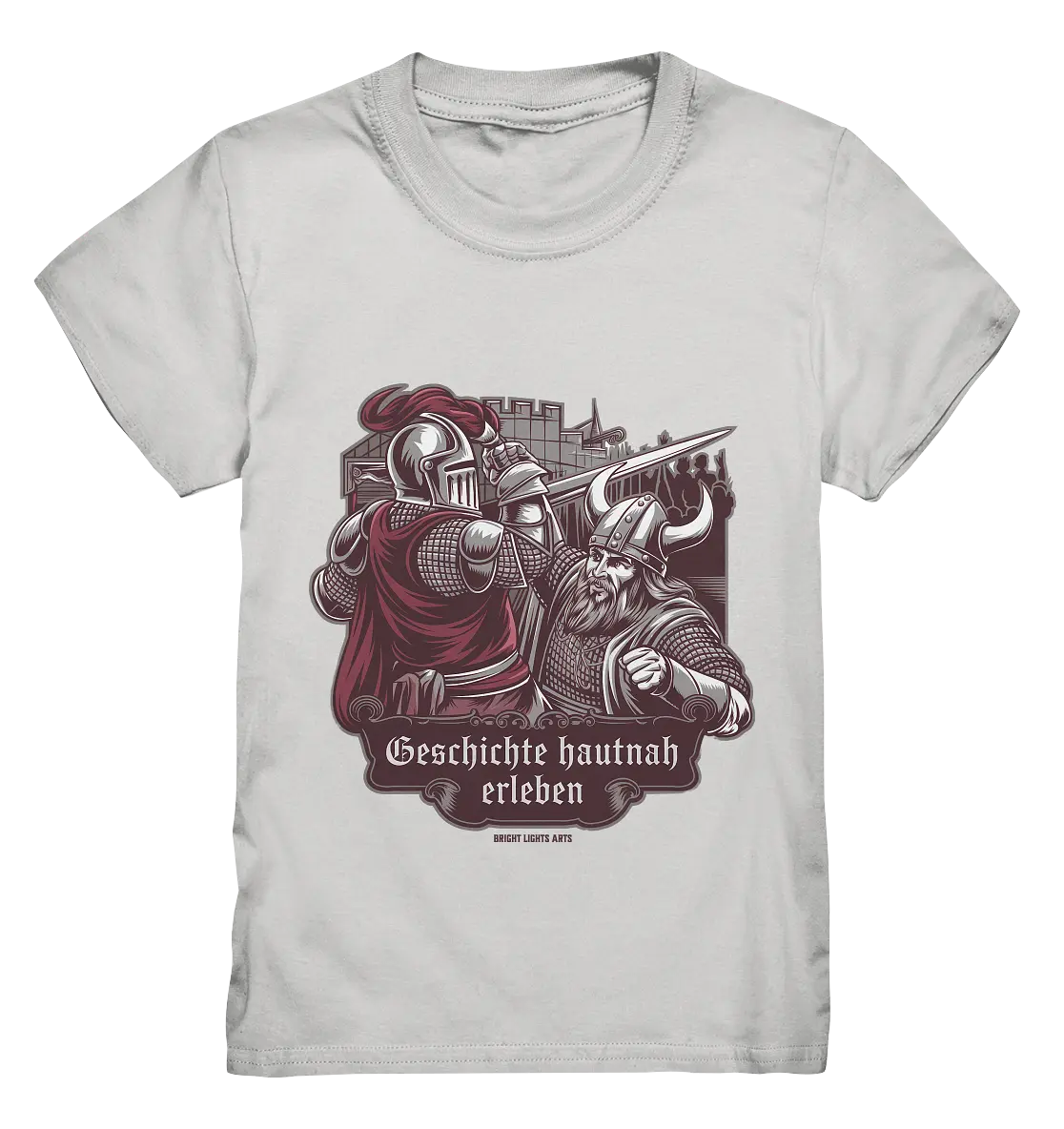 Geschichte hautnah erleben – Ritter gegen Wikinger - Kids Premium Shirt Bright Lights Arts