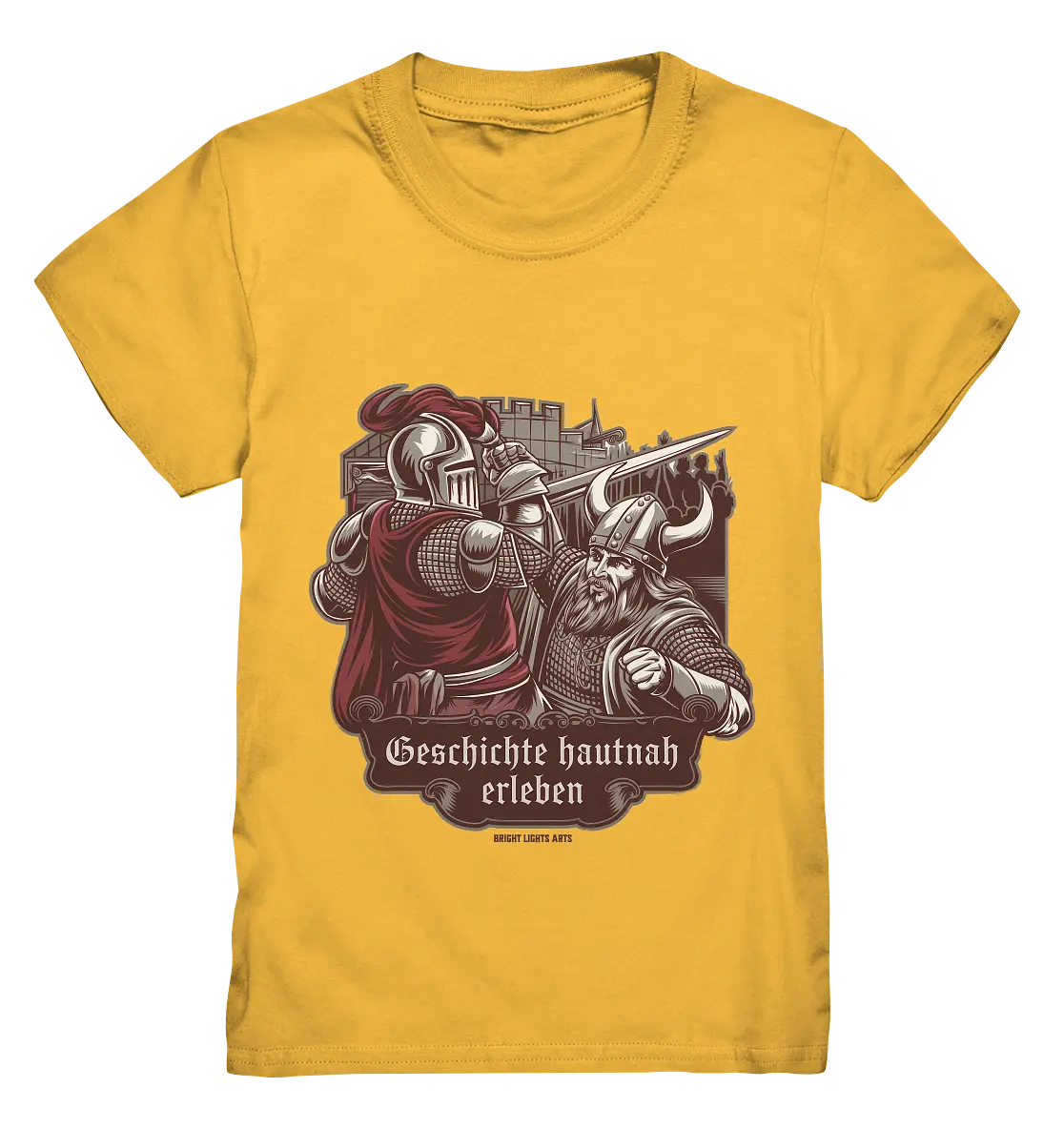 Geschichte hautnah erleben – Ritter gegen Wikinger - Kids Premium Shirt Bright Lights Arts