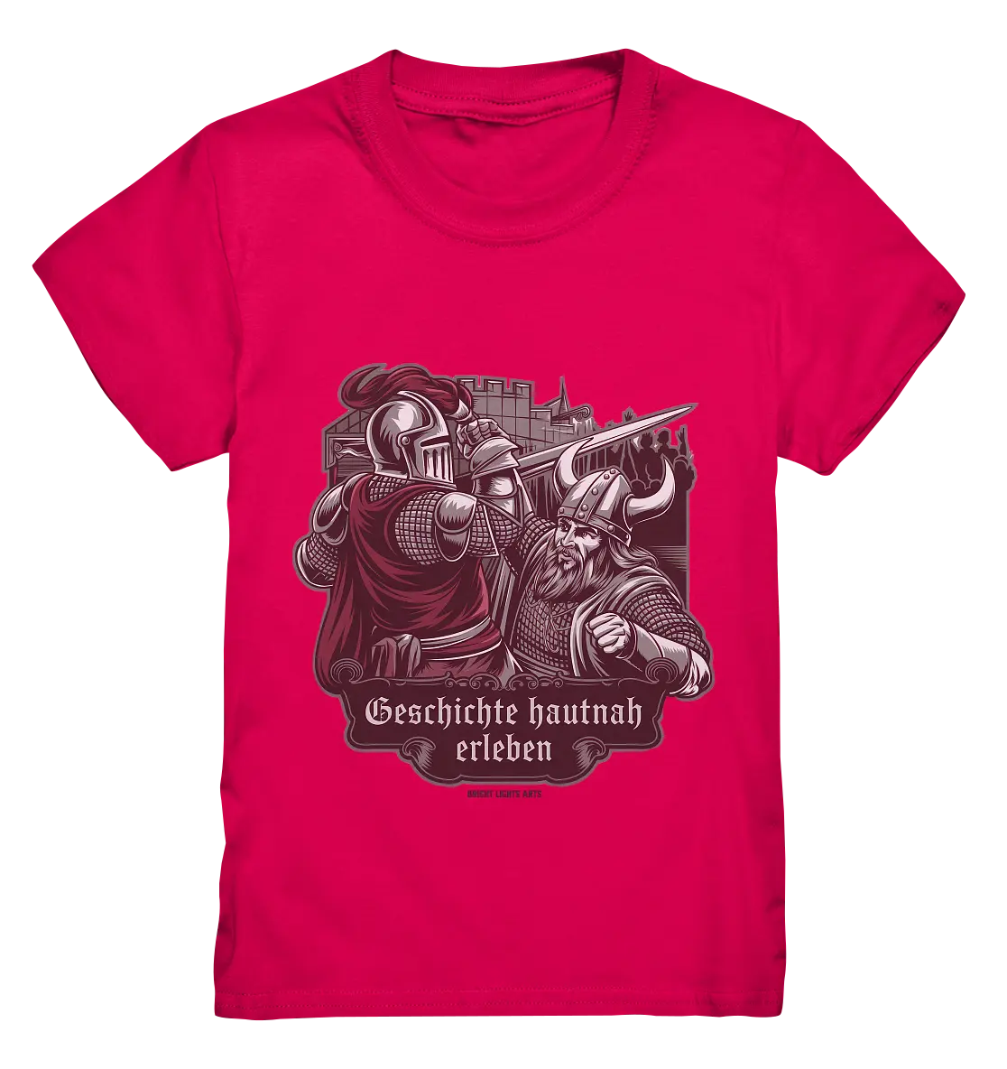 Geschichte hautnah erleben – Ritter gegen Wikinger - Kids Premium Shirt Bright Lights Arts