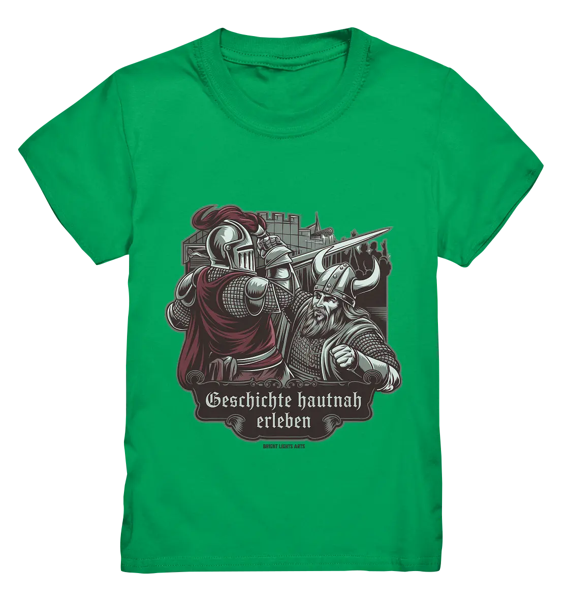 Geschichte hautnah erleben – Ritter gegen Wikinger - Kids Premium Shirt Bright Lights Arts