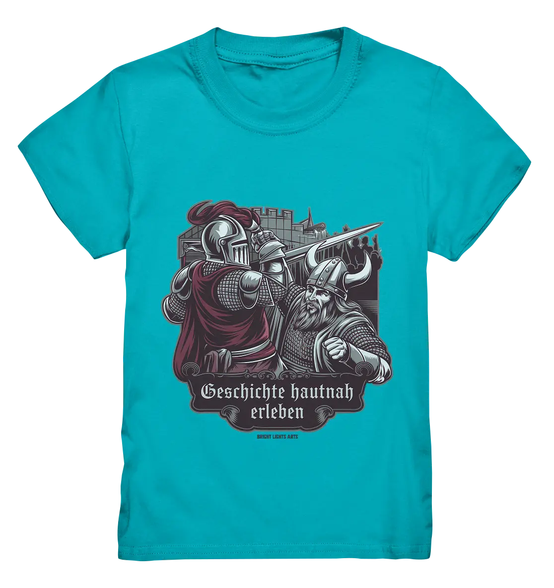 Geschichte hautnah erleben – Ritter gegen Wikinger - Kids Premium Shirt Bright Lights Arts