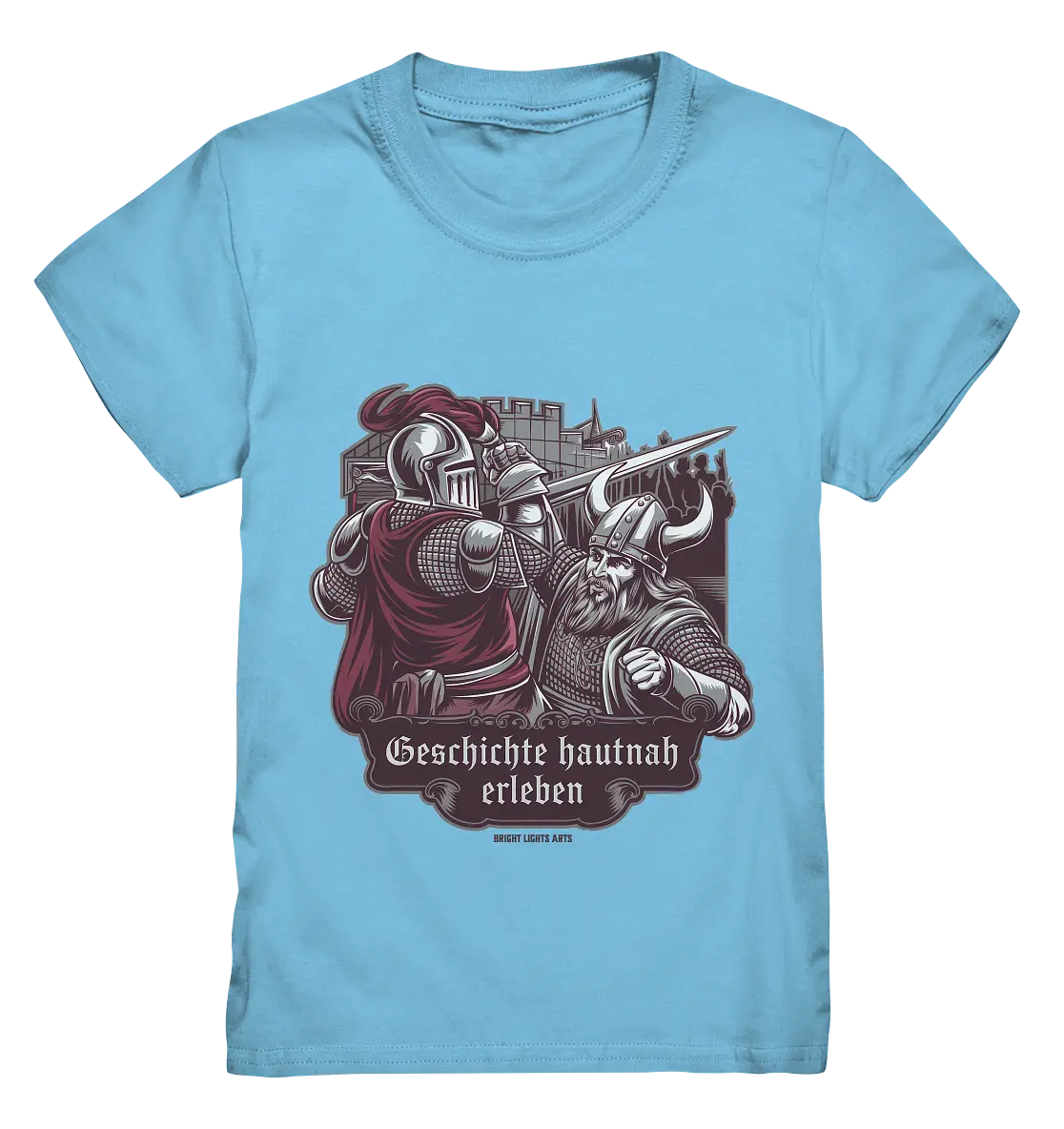 Geschichte hautnah erleben – Ritter gegen Wikinger - Kids Premium Shirt Bright Lights Arts