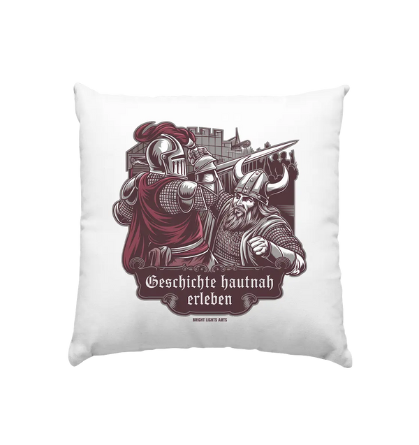 Geschichte hautnah erleben – Ritter gegen Wikinger - Kissen 40x40cm Bright Lights Arts