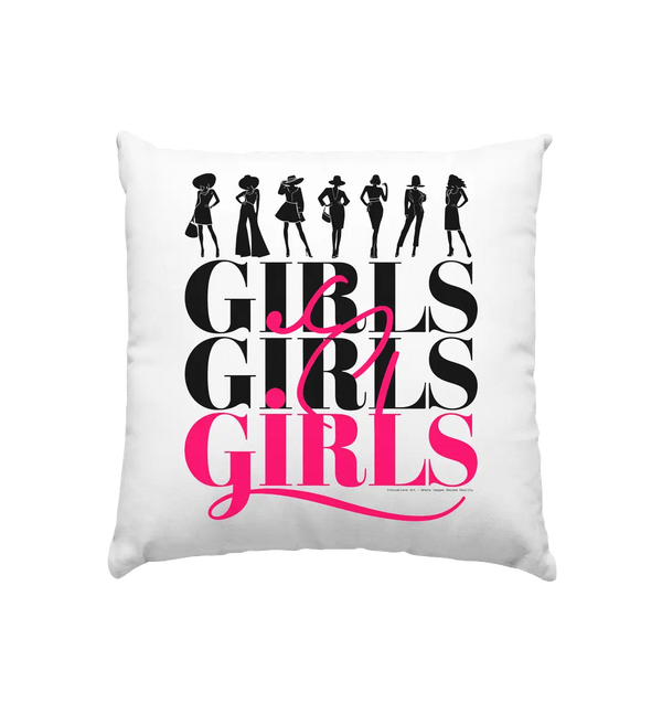 Girls - Silhouetten Design mit modernem Schriftzug - Kissen 40x40cm Bright Lights Arts