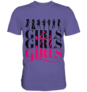 Girls - Silhouetten Design mit modernem Schriftzug - Premium Shirt Bright Lights Arts