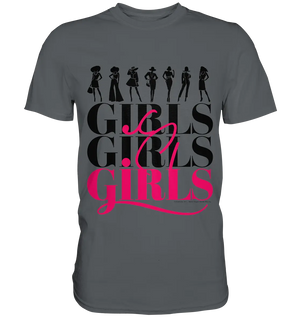 Girls - Silhouetten Design mit modernem Schriftzug - Premium Shirt Bright Lights Arts