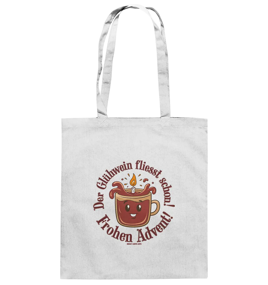 Glühwein & Advent – Ein humorvolles Festtags-Design - Baumwolltasche Bright Lights Arts