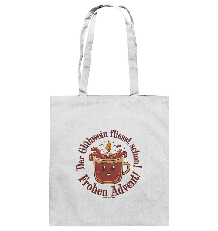 Glühwein & Advent – Ein humorvolles Festtags-Design - Baumwolltasche Bright Lights Arts