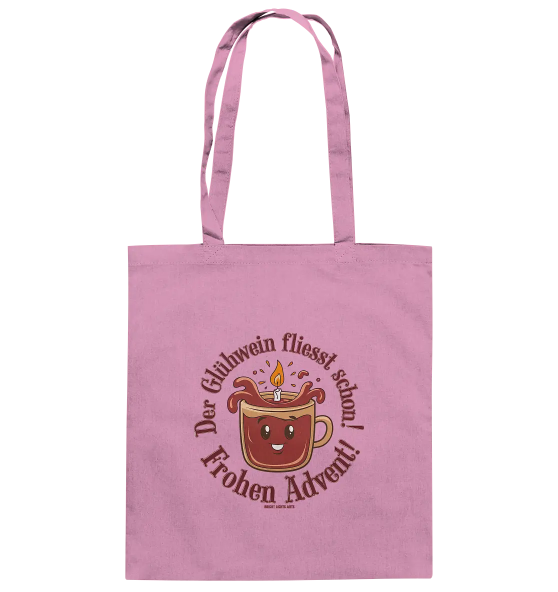 Glühwein & Advent – Ein humorvolles Festtags-Design - Baumwolltasche Bright Lights Arts