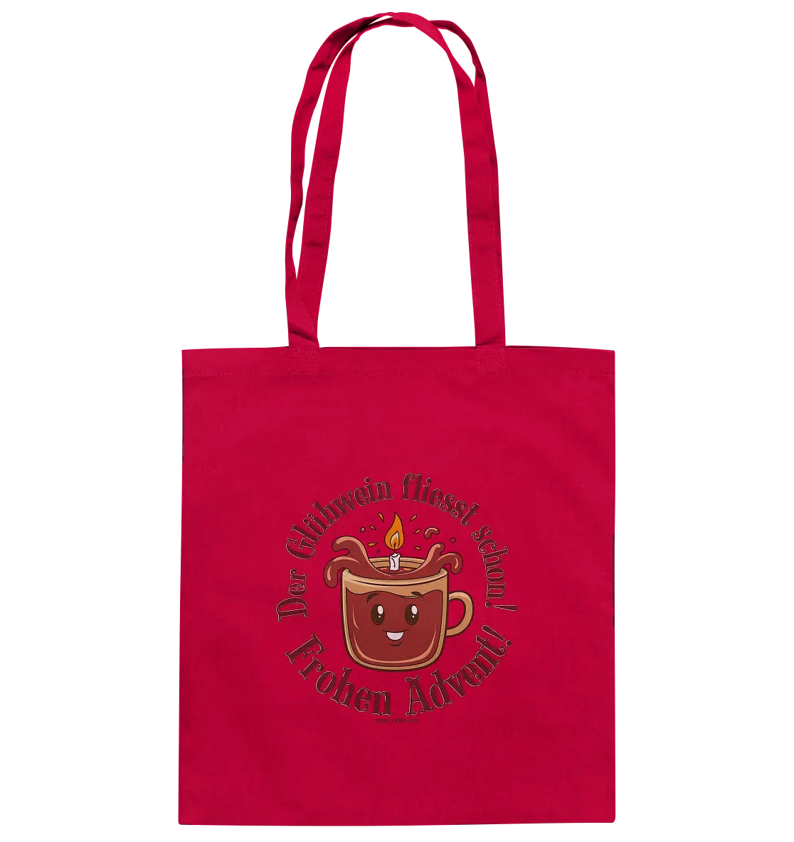 Glühwein & Advent – Ein humorvolles Festtags-Design - Baumwolltasche Bright Lights Arts