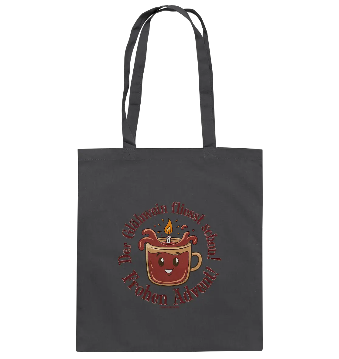 Glühwein & Advent – Ein humorvolles Festtags-Design - Baumwolltasche Bright Lights Arts