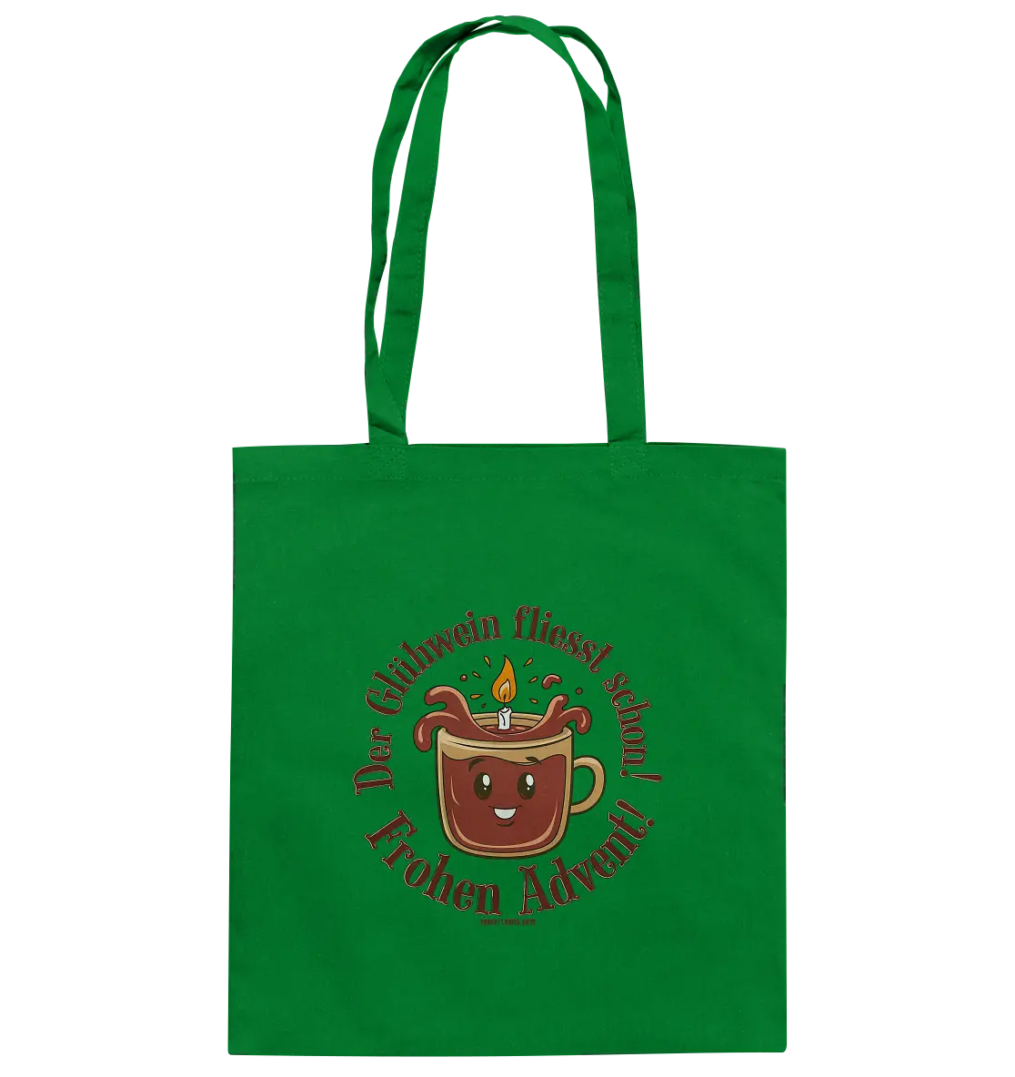 Glühwein & Advent – Ein humorvolles Festtags-Design - Baumwolltasche Bright Lights Arts