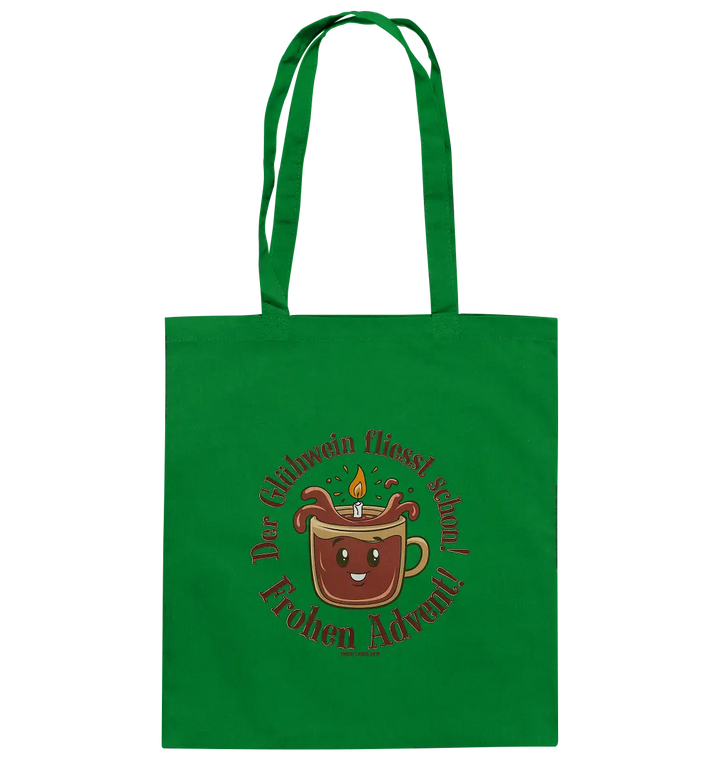 Glühwein & Advent – Ein humorvolles Festtags-Design - Baumwolltasche Bright Lights Arts