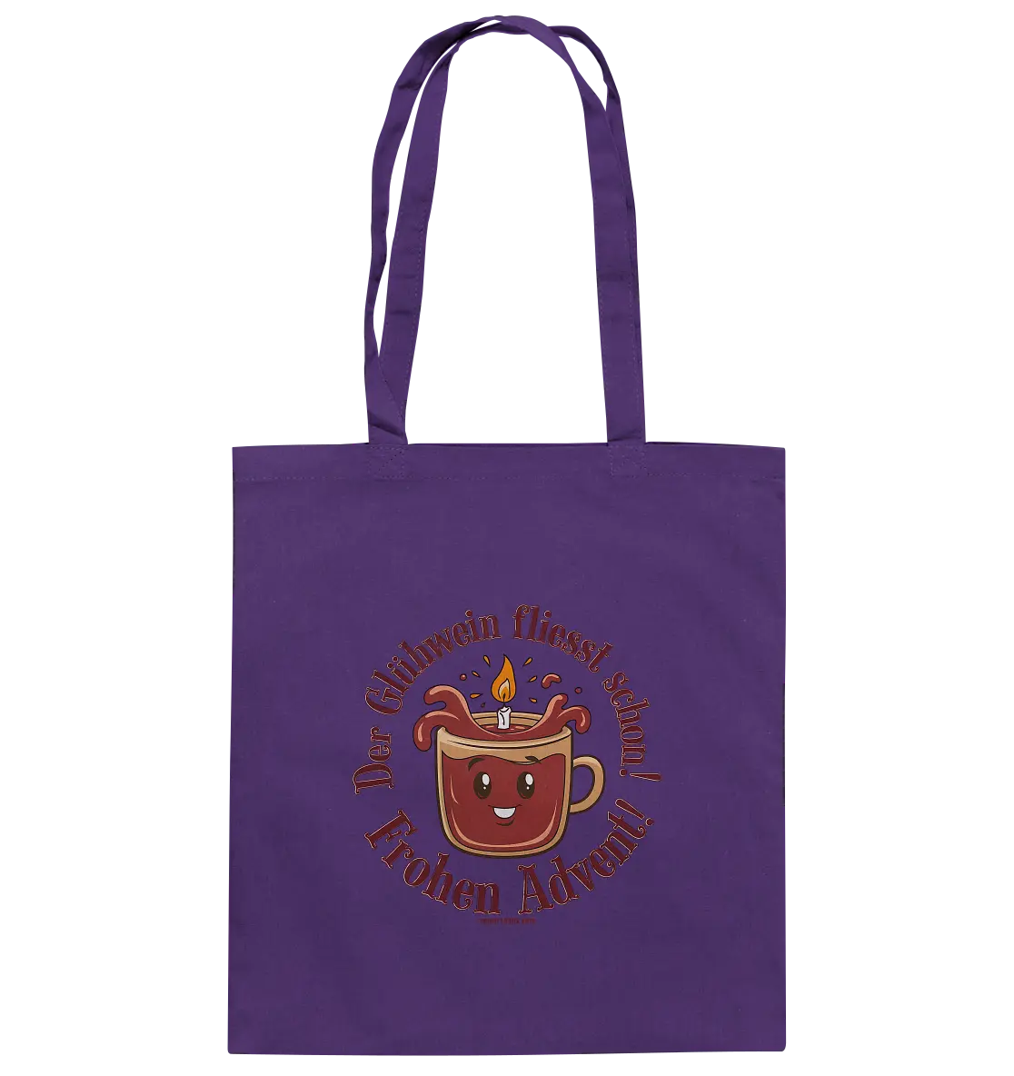 Glühwein & Advent – Ein humorvolles Festtags-Design - Baumwolltasche Bright Lights Arts