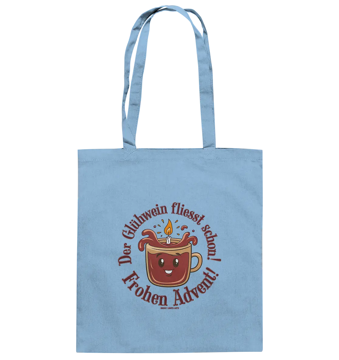 Glühwein & Advent – Ein humorvolles Festtags-Design - Baumwolltasche Bright Lights Arts
