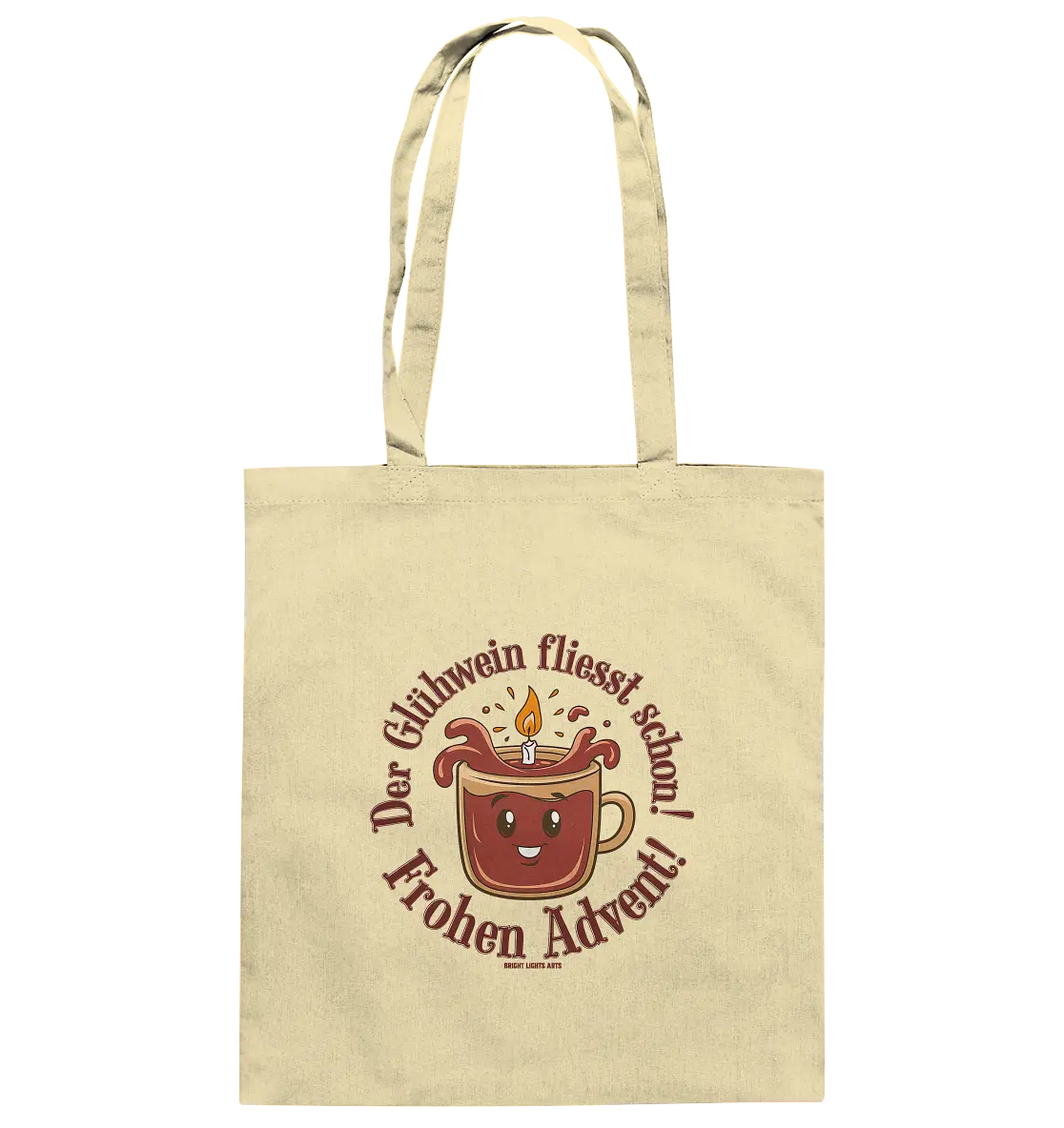 Glühwein & Advent – Ein humorvolles Festtags-Design - Baumwolltasche Bright Lights Arts