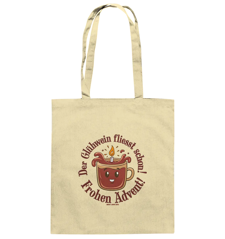 Glühwein & Advent – Ein humorvolles Festtags-Design - Baumwolltasche Bright Lights Arts