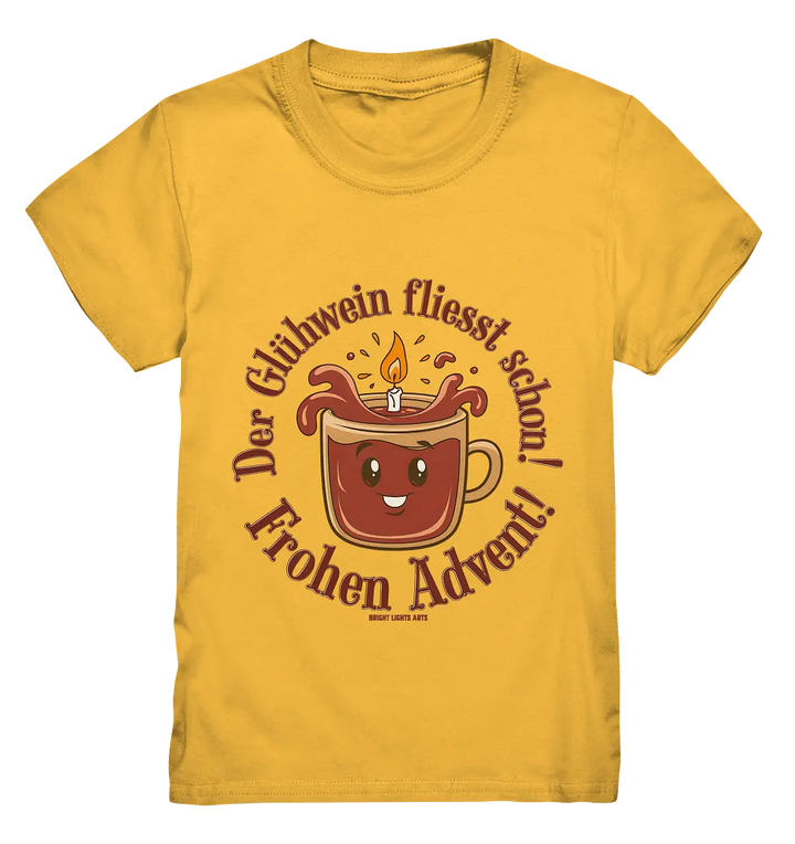 Glühwein & Advent – Ein humorvolles Festtags-Design - Kids Premium Shirt Bright Lights Arts