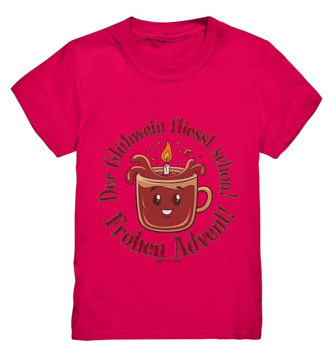 Glühwein & Advent – Ein humorvolles Festtags-Design - Kids Premium Shirt Bright Lights Arts