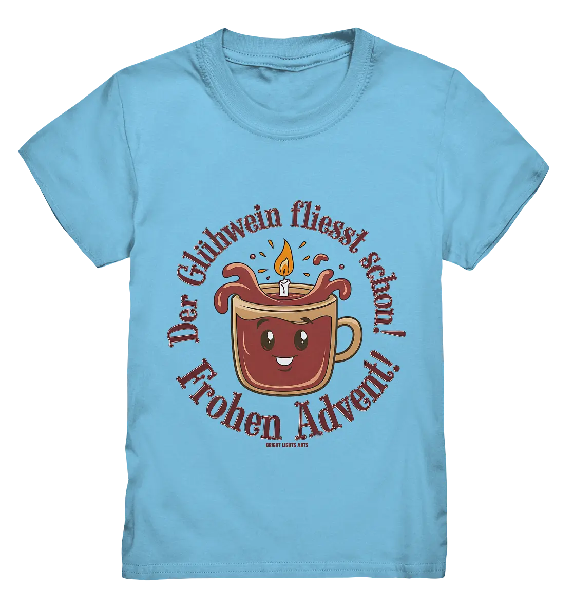 Glühwein & Advent – Ein humorvolles Festtags-Design - Kids Premium Shirt Bright Lights Arts