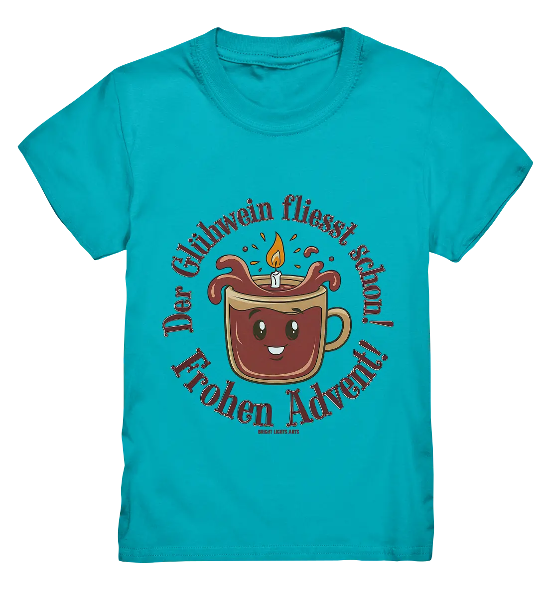 Glühwein & Advent – Ein humorvolles Festtags-Design - Kids Premium Shirt Bright Lights Arts