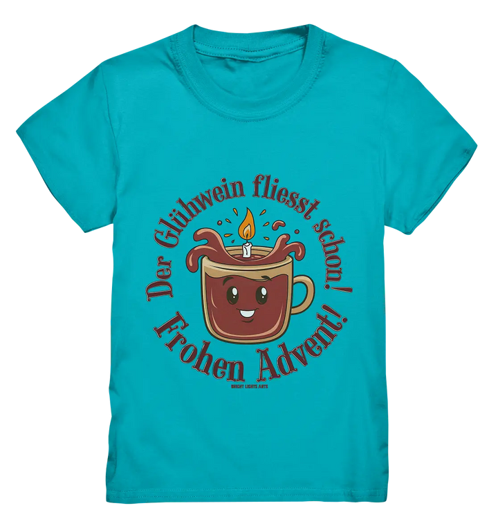 Glühwein & Advent – Ein humorvolles Festtags-Design - Kids Premium Shirt Bright Lights Arts