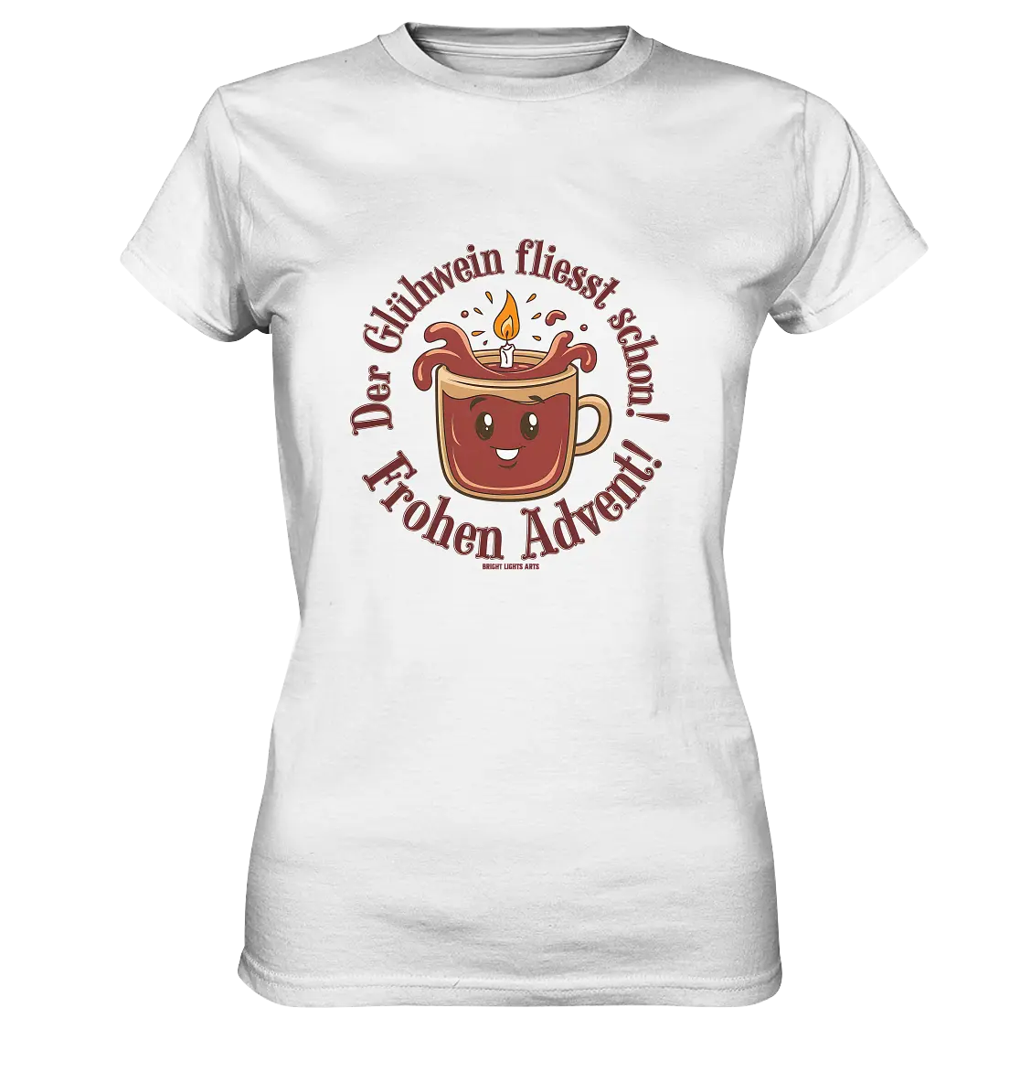 Glühwein & Advent – Ein humorvolles Festtags-Design - Ladies Premium Shirt Bright Lights Arts