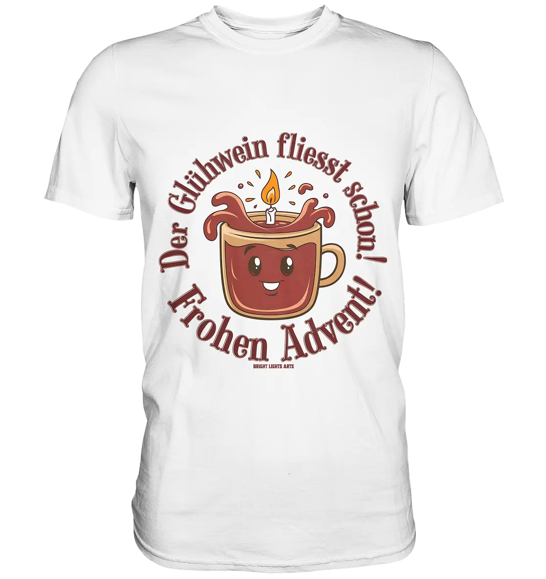 Glühwein & Advent – Ein humorvolles Festtags-Design - Premium Shirt Bright Lights Arts