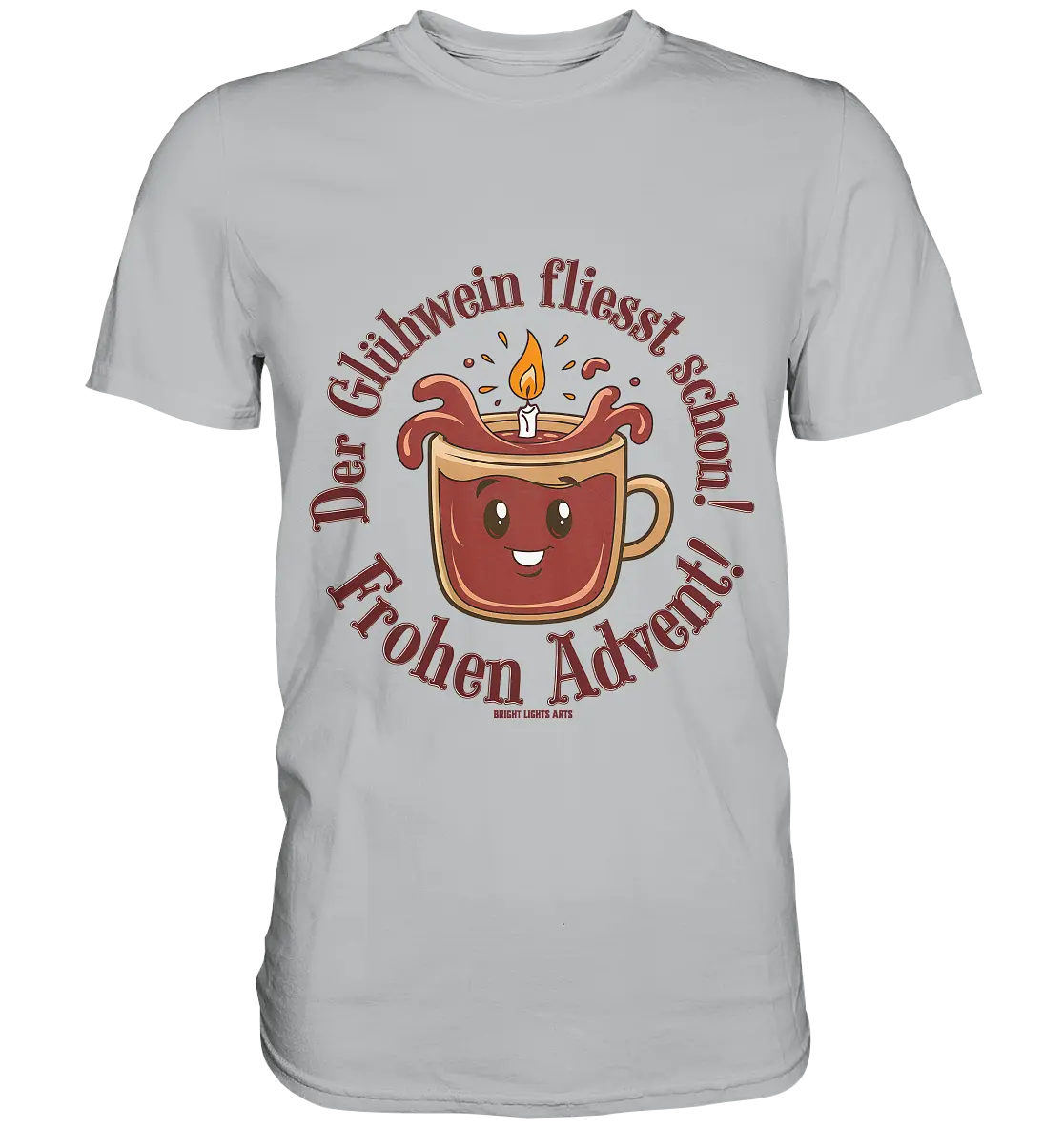 Glühwein & Advent – Ein humorvolles Festtags-Design - Premium Shirt Bright Lights Arts