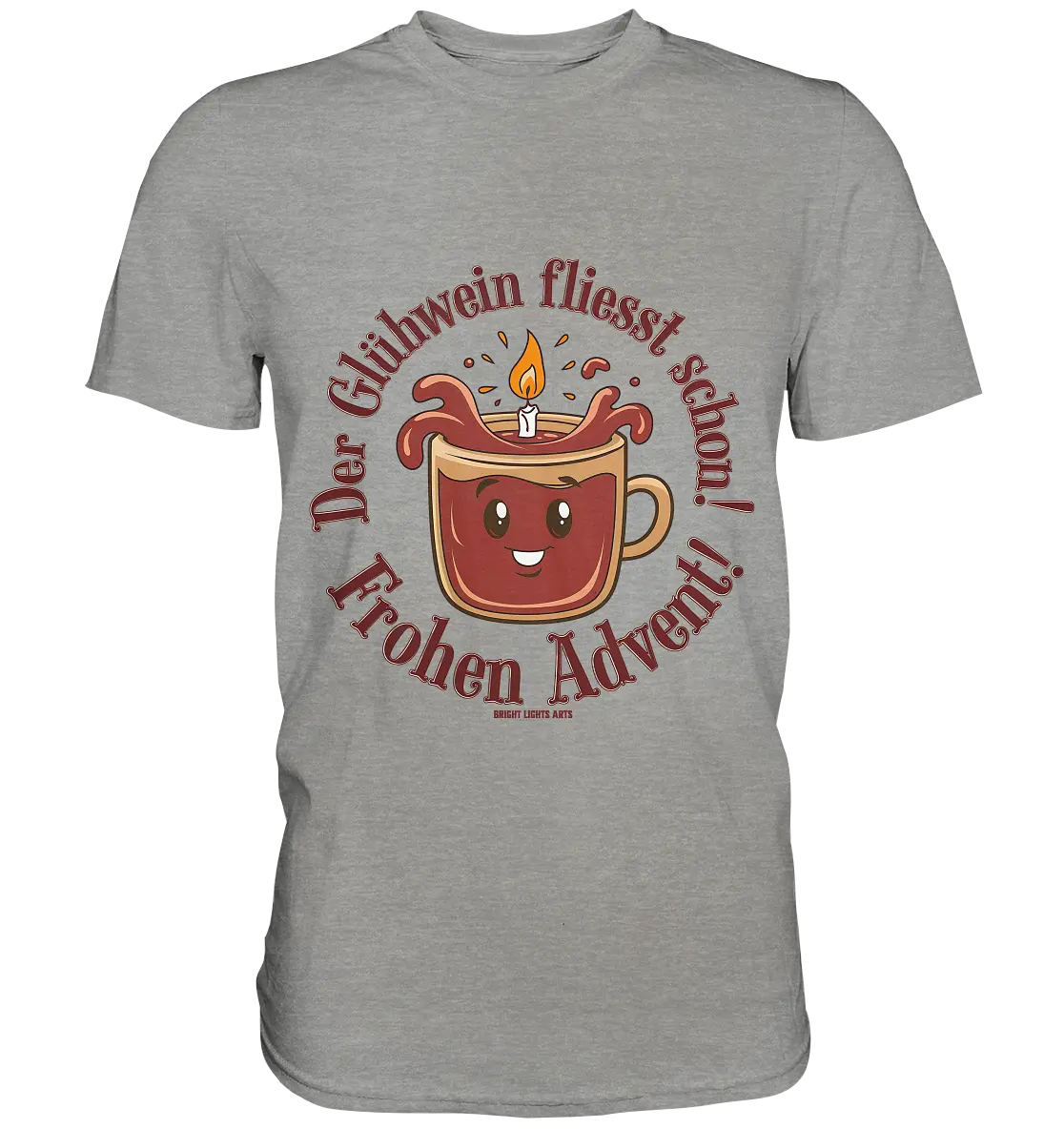 Glühwein & Advent – Ein humorvolles Festtags-Design - Premium Shirt Bright Lights Arts