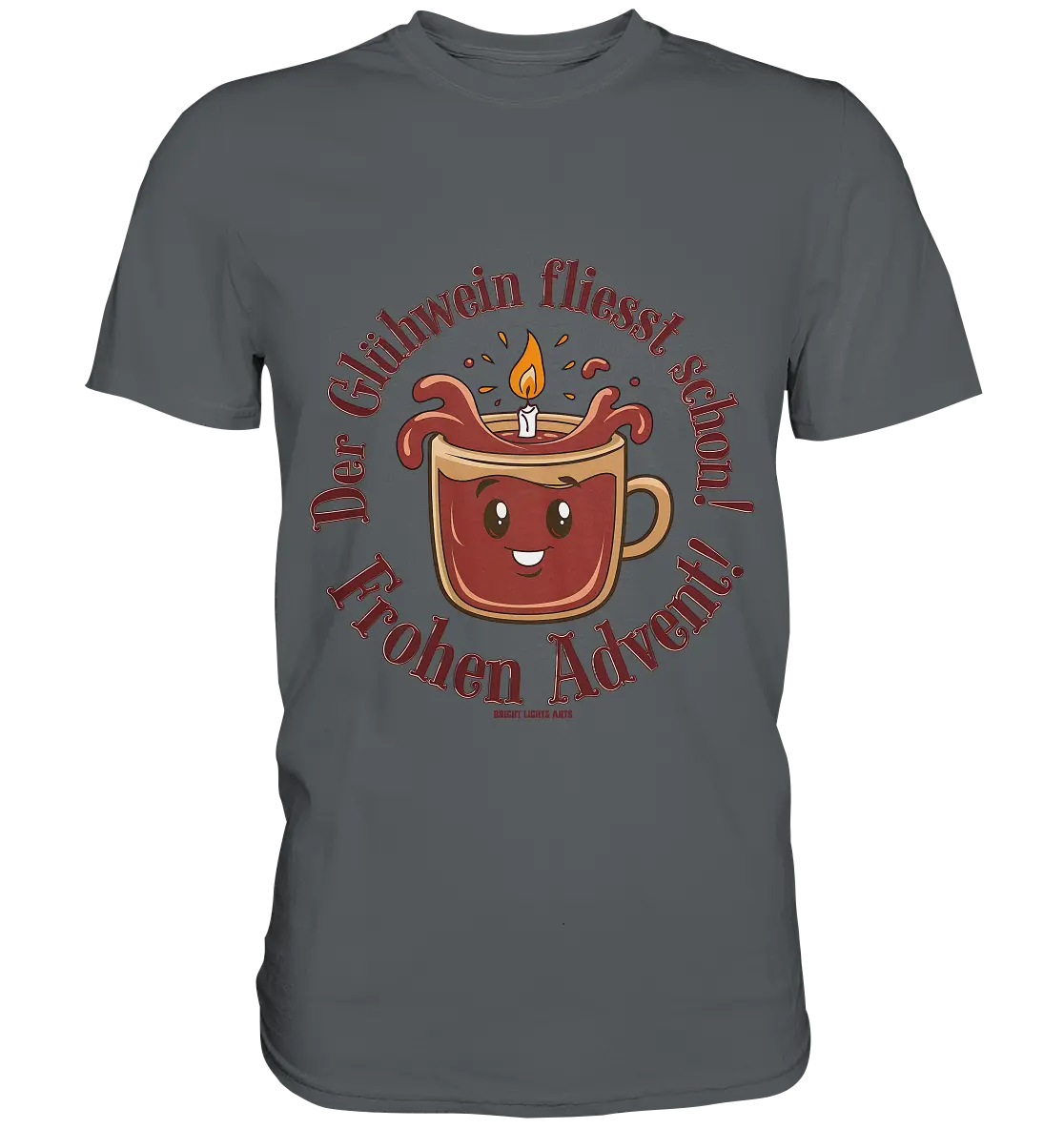 Glühwein & Advent – Ein humorvolles Festtags-Design - Premium Shirt Bright Lights Arts