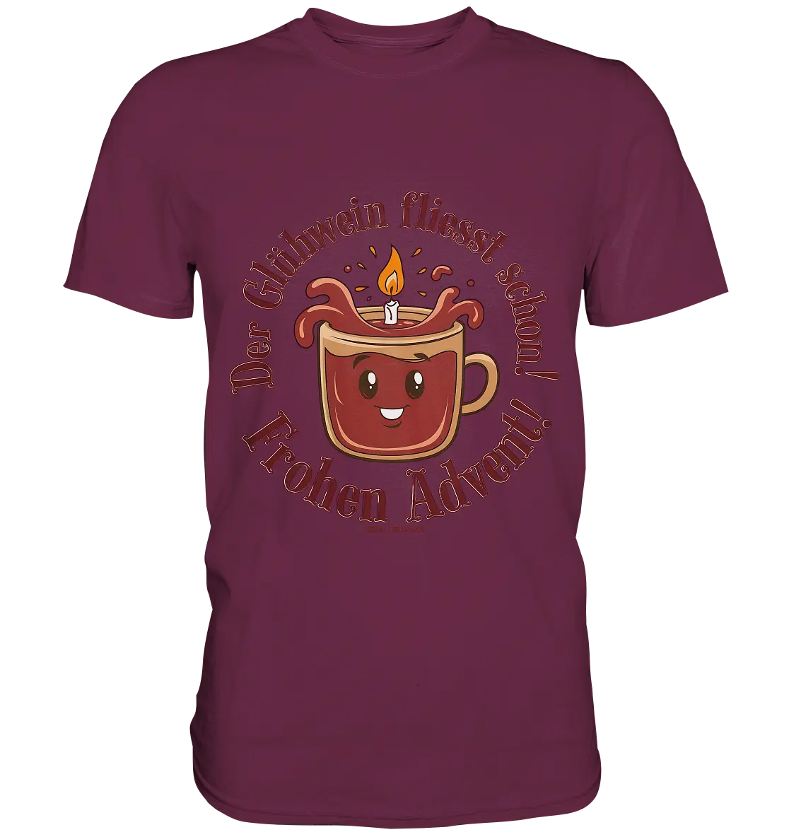 Glühwein & Advent – Ein humorvolles Festtags-Design - Premium Shirt Bright Lights Arts