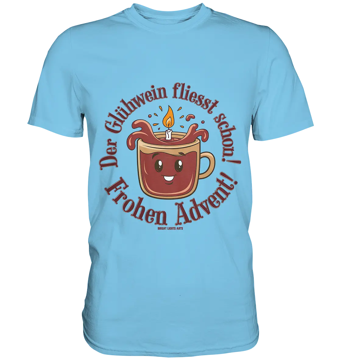 Glühwein & Advent – Ein humorvolles Festtags-Design - Premium Shirt Bright Lights Arts
