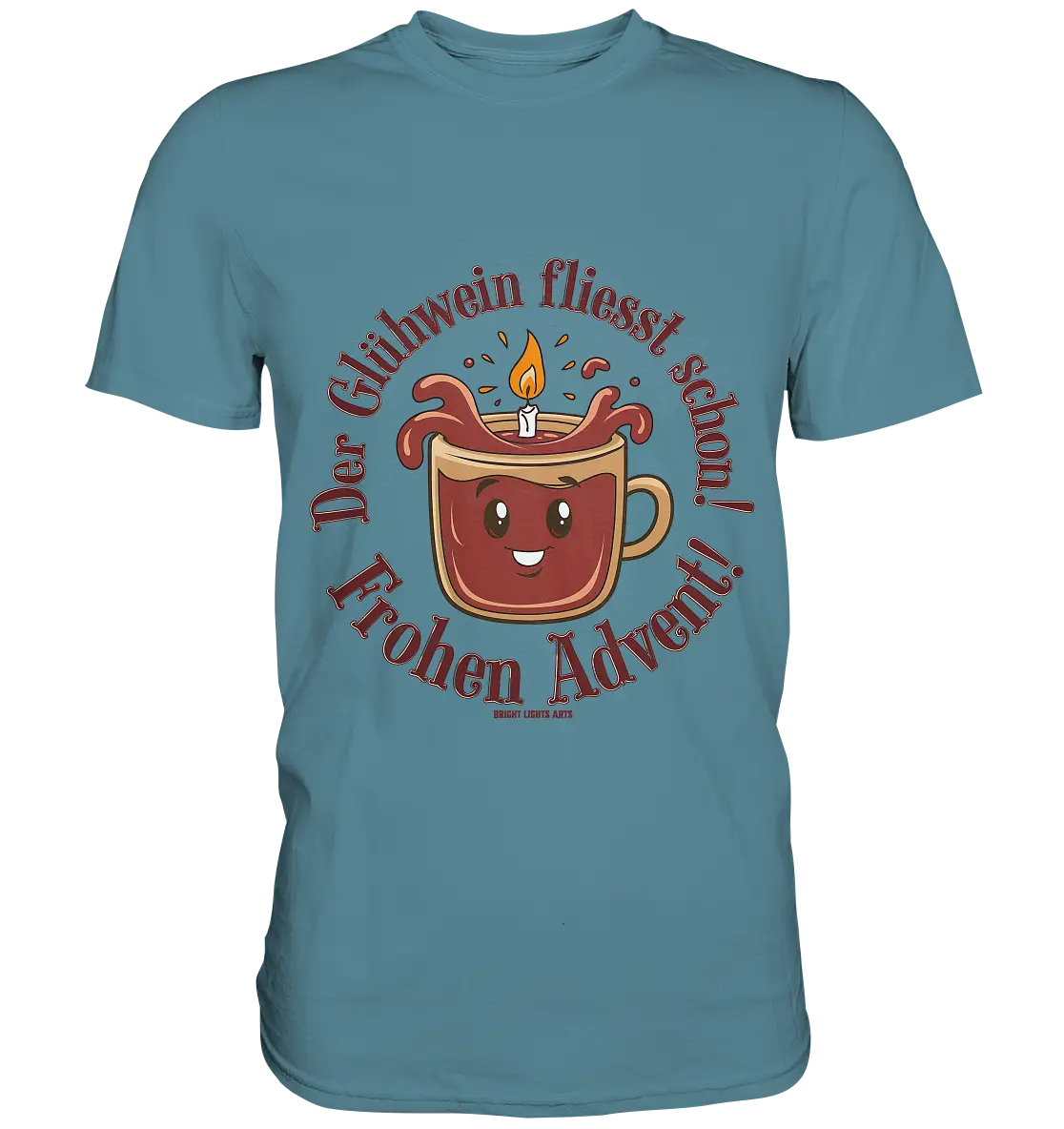 Glühwein & Advent – Ein humorvolles Festtags-Design - Premium Shirt Bright Lights Arts