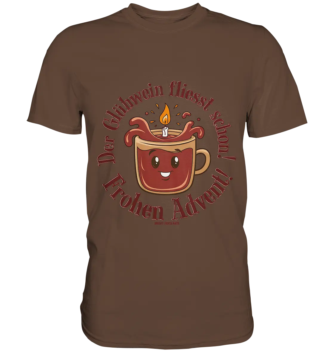Glühwein & Advent – Ein humorvolles Festtags-Design - Premium Shirt Bright Lights Arts