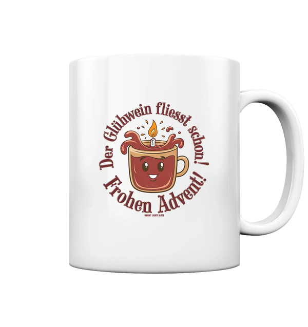 Glühwein & Advent – Ein humorvolles Festtags-Design - Tasse glossy Bright Lights Arts