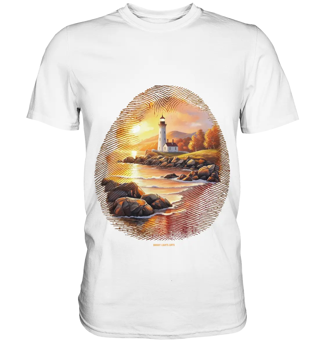 Goldene Stille - Premium Shirt Bright Lights Arts