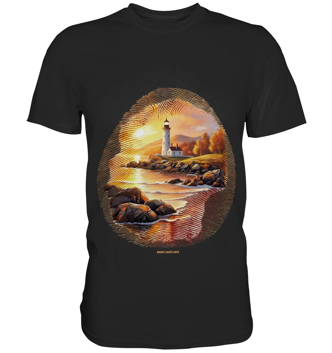 Goldene Stille - Premium Shirt Bright Lights Arts