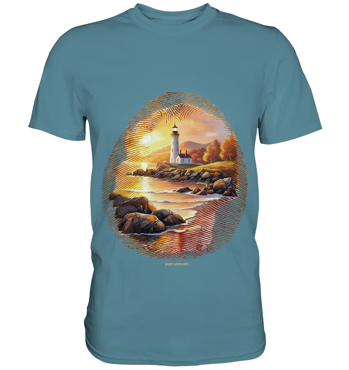 Goldene Stille - Premium Shirt Bright Lights Arts